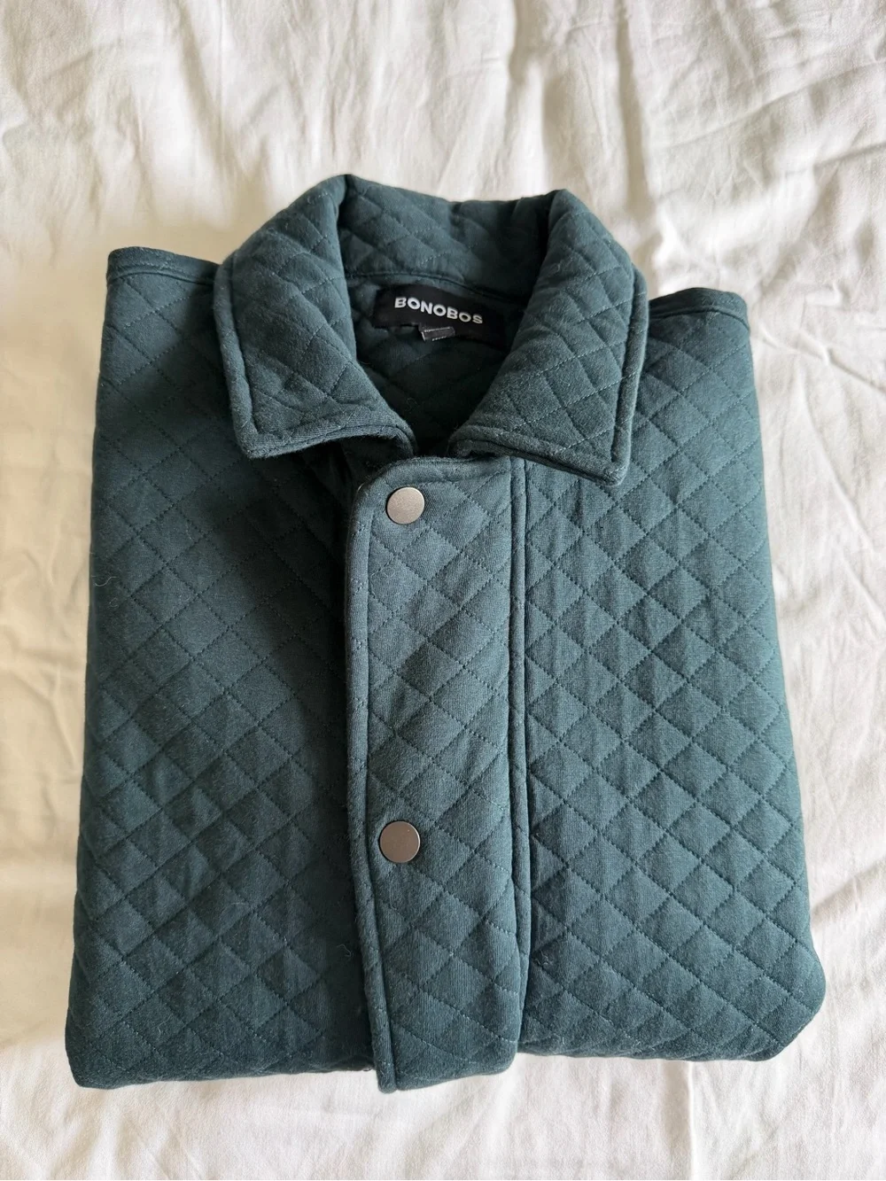 Bonobos Quilted Dark Green Military Field Jacket